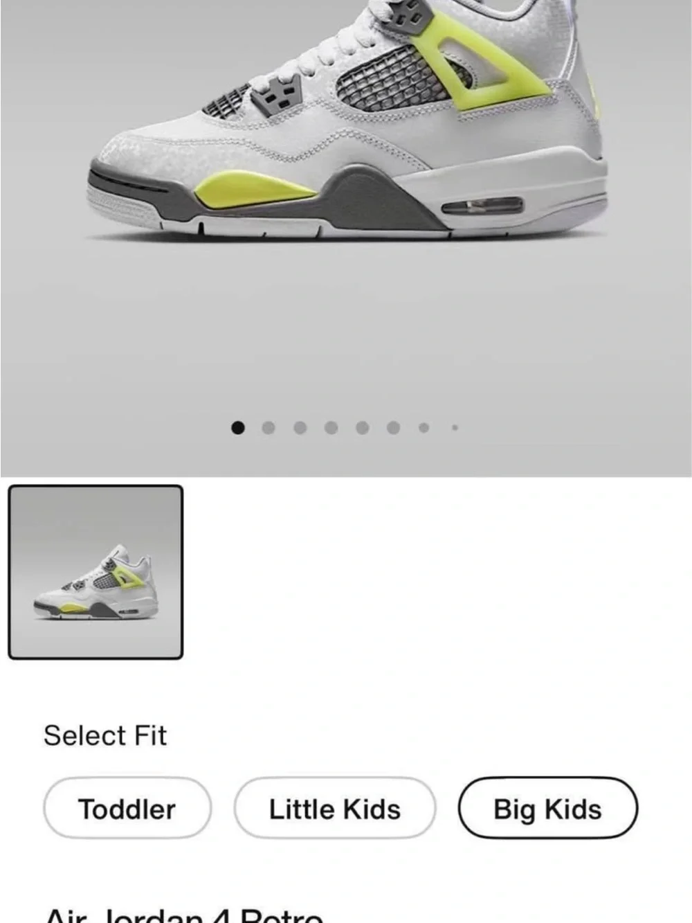 Jordan Kids' Sneakers - White/Neon Yellow/Gray